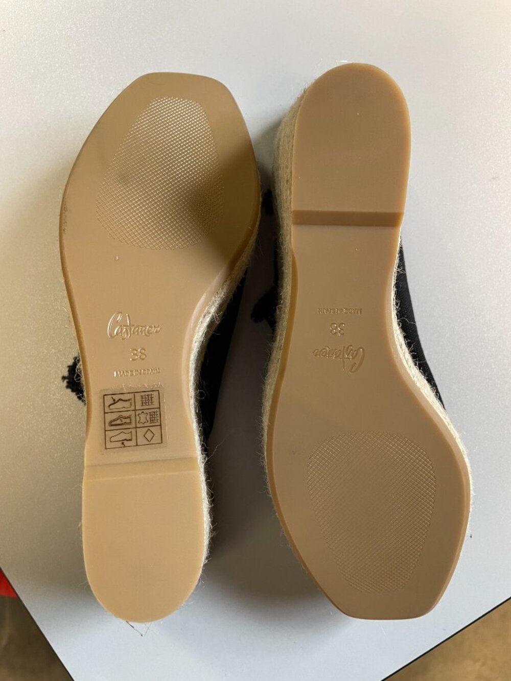 CASTANER Women's Black Cloth Espadrilles Size 38 - Picture 5 of 6